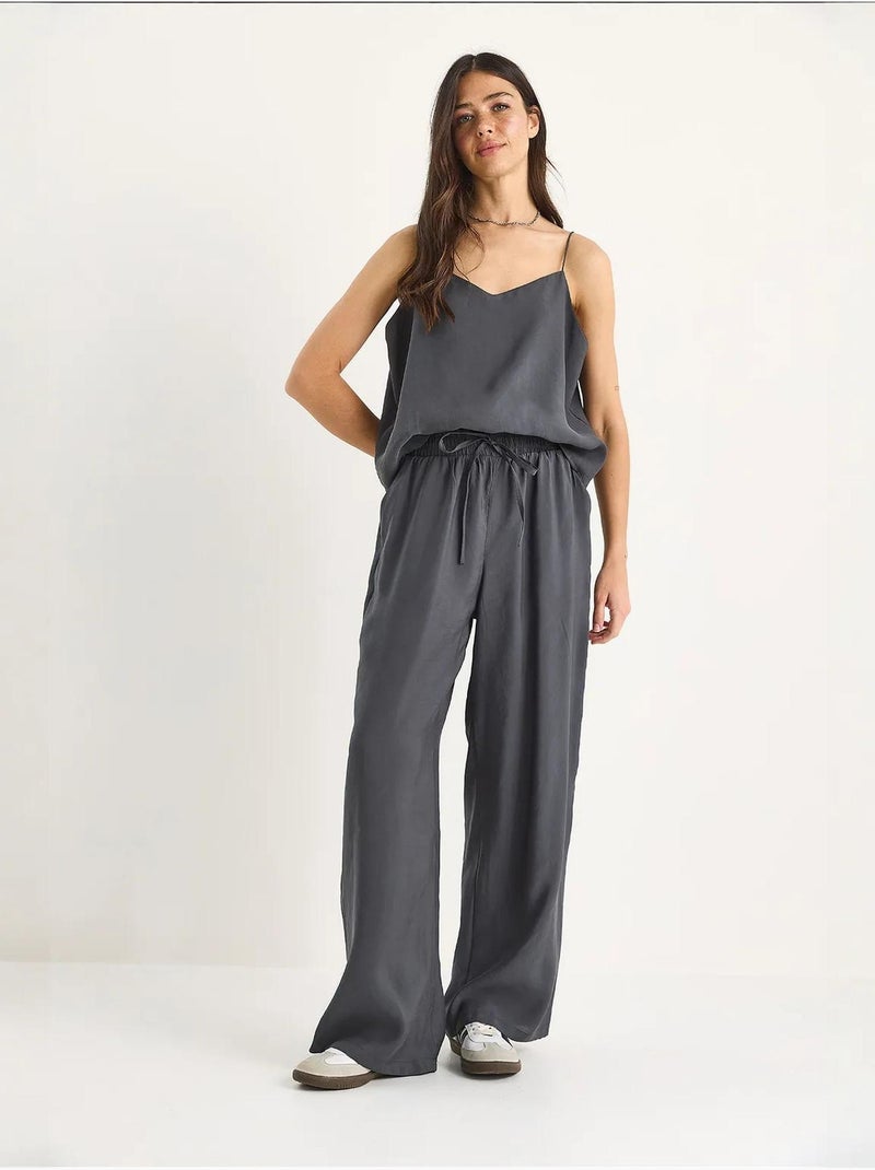 Ensemble débardeur sans manches et pantalon large lucci Gris moyen - Kiabi