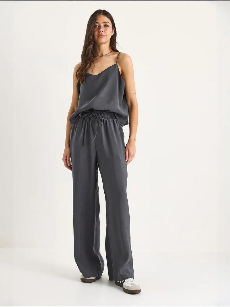 Ensemble débardeur sans manches et pantalon large lucci Gris moyen - Kiabi