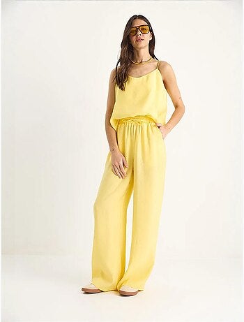 Ensemble débardeur sans manches et pantalon large lucci