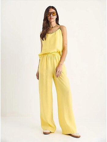 Ensemble débardeur sans manches et pantalon large lucci