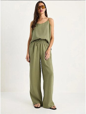Ensemble débardeur sans manches et pantalon large lucci
