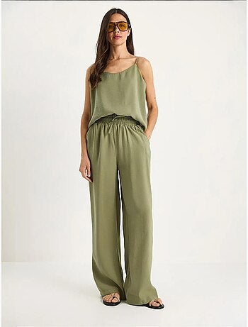 Ensemble débardeur sans manches et pantalon large lucci