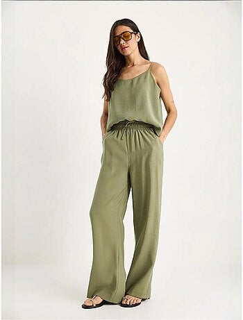 Ensemble débardeur sans manches et pantalon large lucci