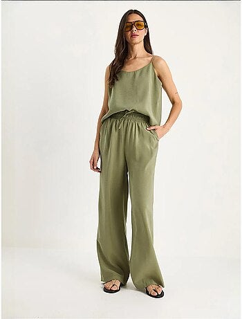 Ensemble débardeur sans manches et pantalon large lucci