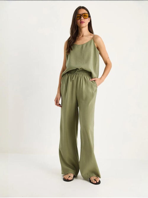 Ensemble débardeur sans manches et pantalon large lucci - Kiabi Ensemble débardeur sans manches et pantalon large lucci - Kiabi