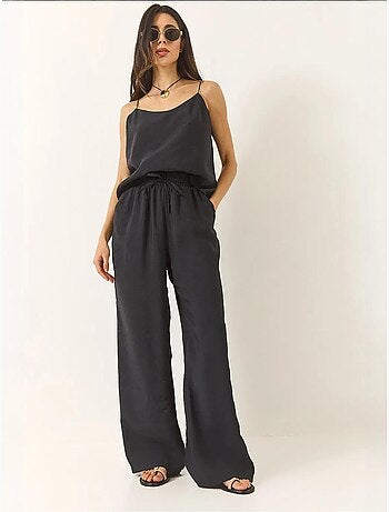 Ensemble débardeur sans manches et pantalon large lucci