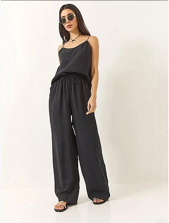Ensemble débardeur sans manches et pantalon large lucci