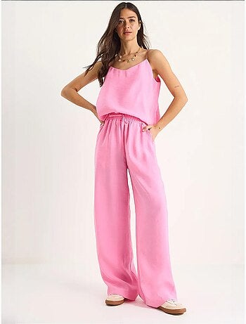 Ensemble débardeur sans manches et pantalon large lucci