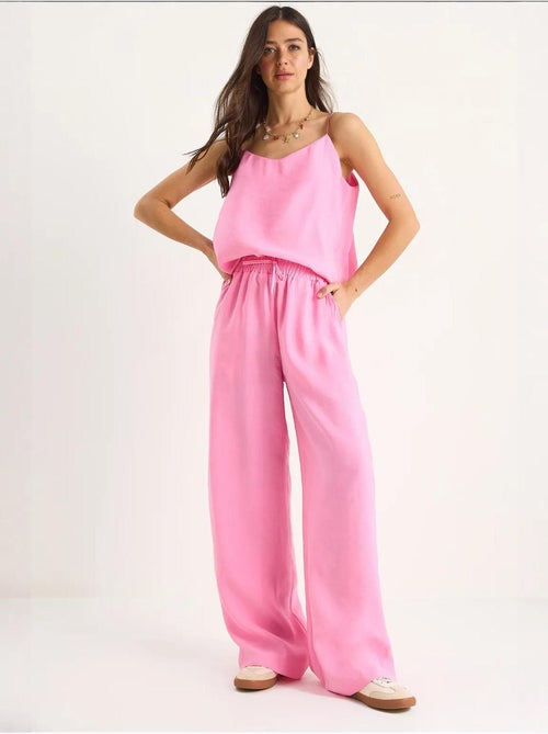 Ensemble débardeur sans manches et pantalon large lucci - Kiabi Ensemble débardeur sans manches et pantalon large lucci - Kiabi