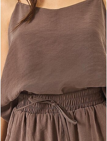 Ensemble débardeur sans manches et pantalon large lucci