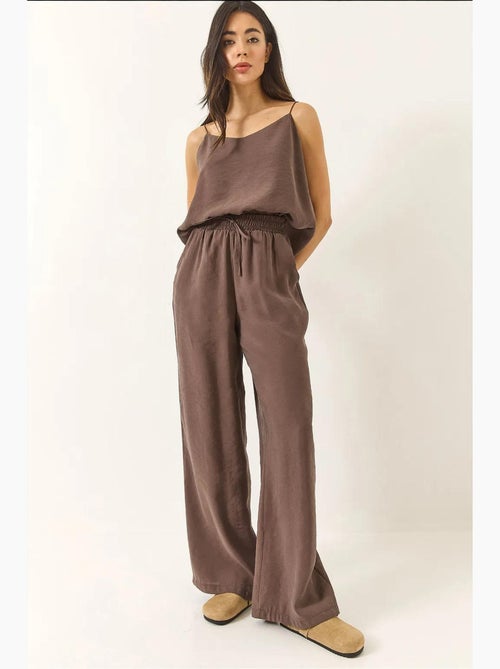 Ensemble débardeur sans manches et pantalon large lucci - Kiabi Ensemble débardeur sans manches et pantalon large lucci - Kiabi