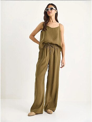 Ensemble débardeur sans manches et pantalon large lucci