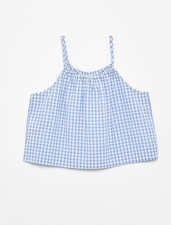 Ensemble débardeur + short à motif Vichy - 2 pièces
