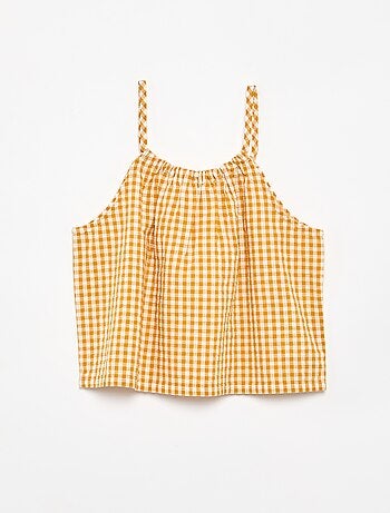 Ensemble débardeur + short à motif Vichy - 2 pièces