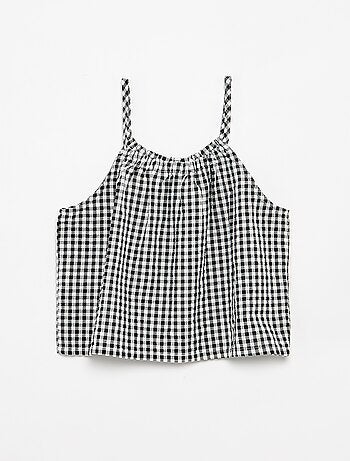 Ensemble débardeur + short à motif Vichy - 2 pièces