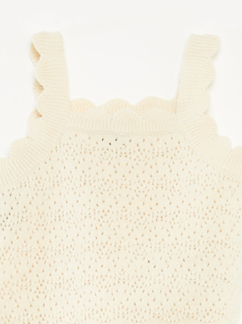 Ensemble débardeur + short en crochet - 2 pièces BLANC - Kiabi