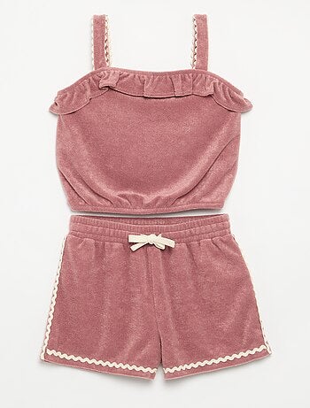 Ensemble débardeur + short en éponge - 2 pièces