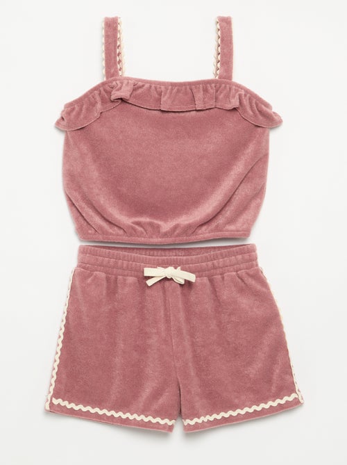 Ensemble débardeur + short en éponge - 2 pièces - Kiabi