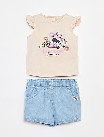 Ensemble débardeur + short imprimé 'Minnie'