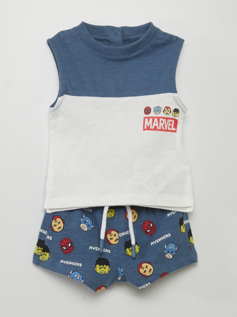 Ensemble débardeur + short 'Marvel' - 2 pièces Blanc - Kiabi