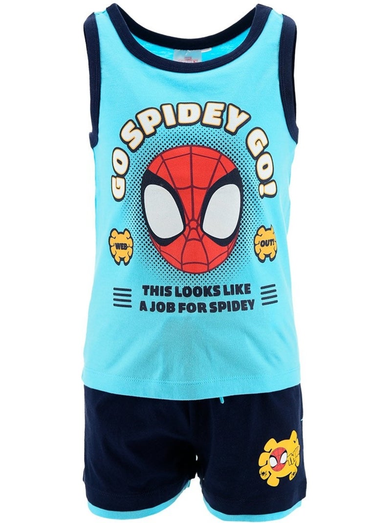 Ensemble Débardeur + Short Spidey| Licence Officielle Bleu - Kiabi