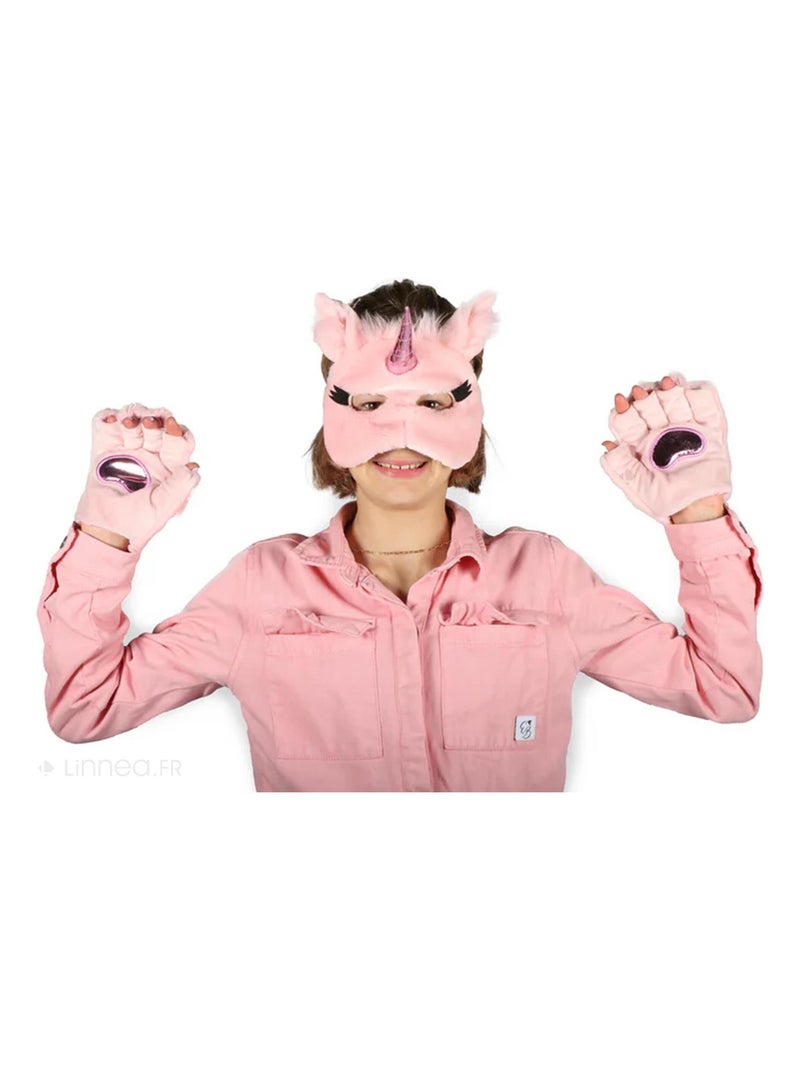 Ensemble déguisement en peluche pour enfant Licorne Rose - Kiabi