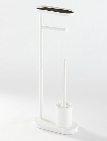 Ensemble dérouleur brosse WC et repose téléphone métal BATHROOM