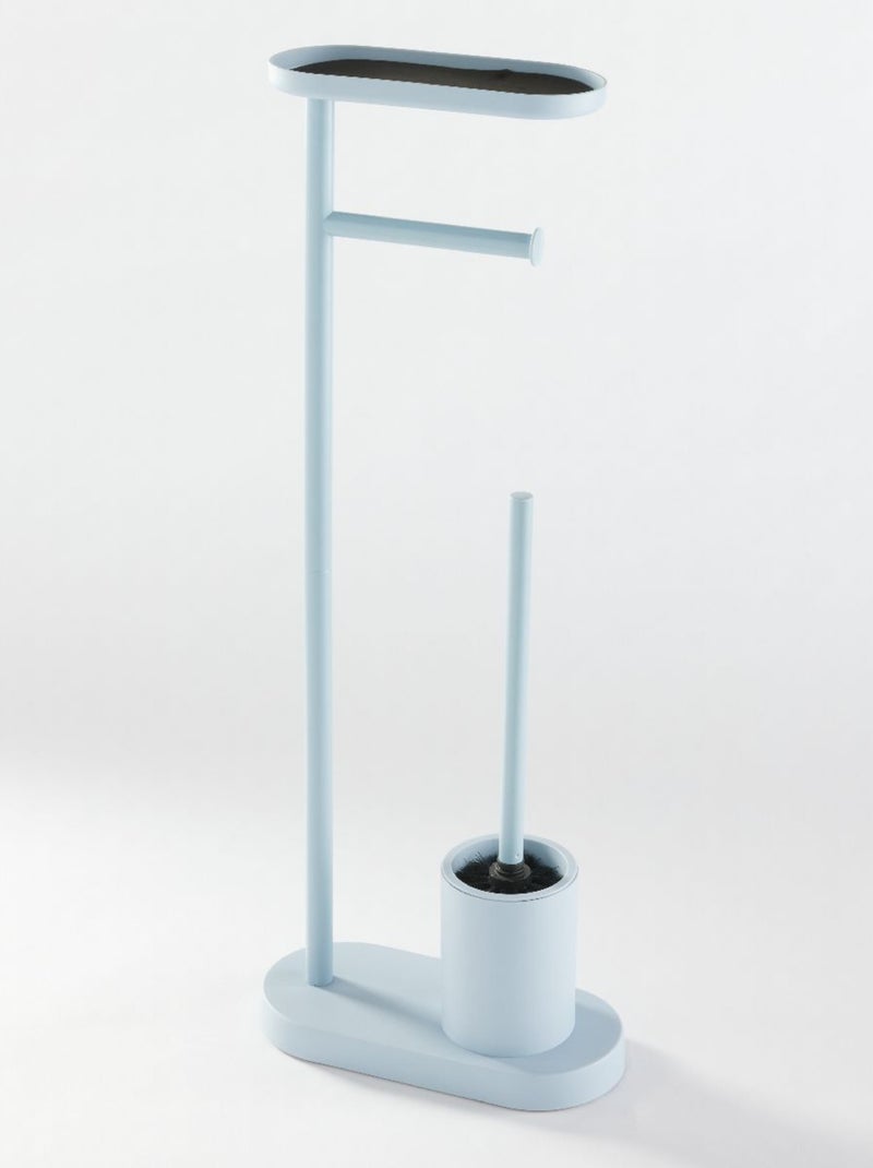Ensemble dérouleur brosse WC et repose téléphone métal BATHROOM Bleu - Kiabi