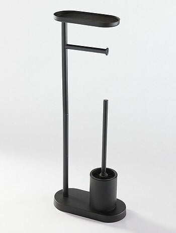 Ensemble dérouleur brosse WC et repose téléphone métal BATHROOM