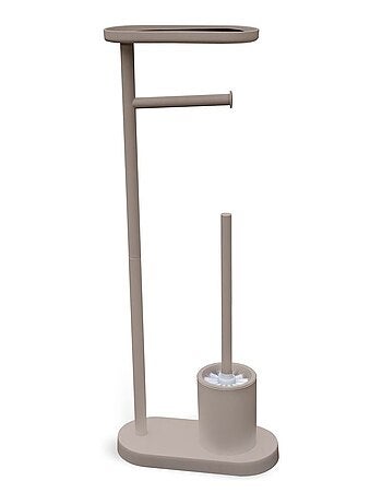 Ensemble dérouleur brosse WC et repose téléphone métal BATHROOM