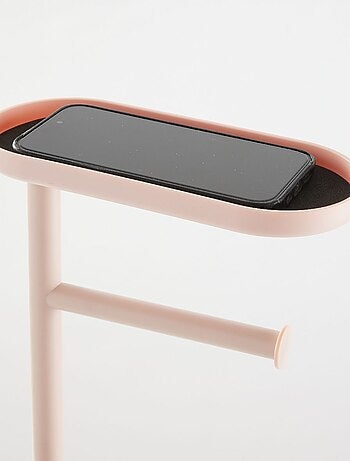 Ensemble dérouleur brosse WC et repose téléphone métal BATHROOM
