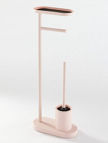 Ensemble dérouleur brosse WC et repose téléphone métal BATHROOM