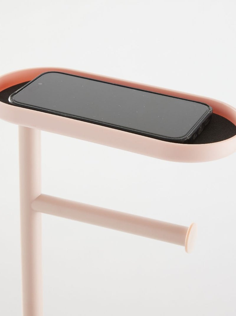 Ensemble dérouleur brosse WC et repose téléphone métal BATHROOM Rose - Kiabi