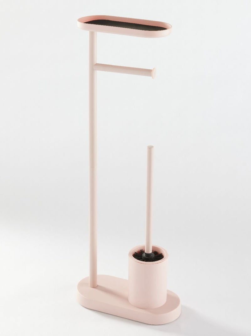 Ensemble dérouleur brosse WC et repose téléphone métal BATHROOM Rose - Kiabi