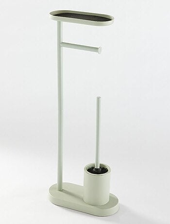 Ensemble dérouleur brosse WC et repose téléphone métal BATHROOM