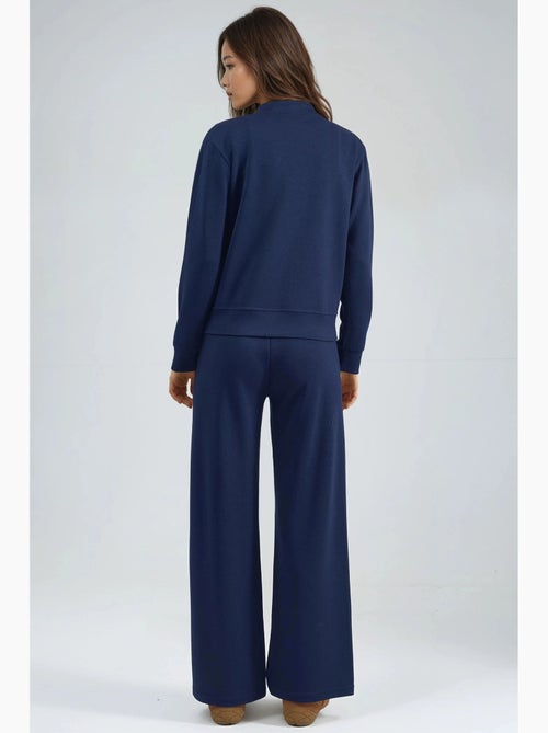 Ensemble deux pièces à capuche, taille haute et jambes larges hiccup - Kiabi Ensemble deux pièces à capuche, taille haute et jambes larges hiccup - Kiabi
