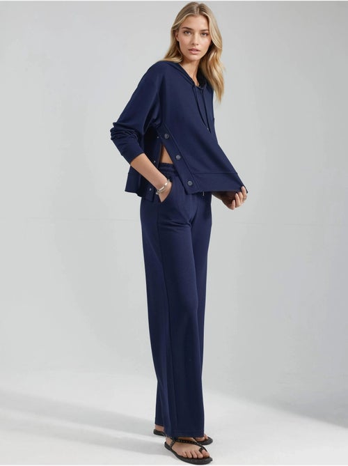 Ensemble deux pièces à capuche, taille haute et jambes larges hiccup - Kiabi Ensemble deux pièces à capuche, taille haute et jambes larges hiccup - Kiabi
