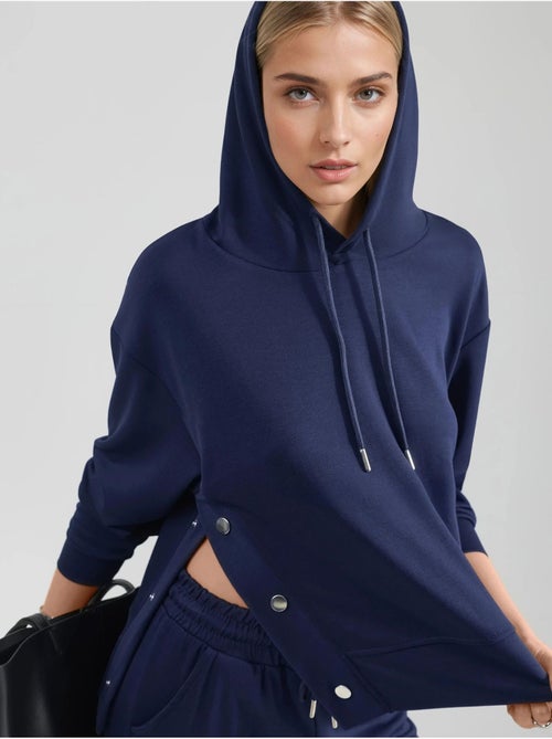 Ensemble deux pièces à capuche, taille haute et jambes larges hiccup - Kiabi Ensemble deux pièces à capuche, taille haute et jambes larges hiccup - Kiabi