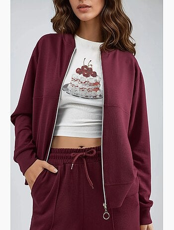Ensemble deux pièces à capuche, taille haute et jambes larges hiccup