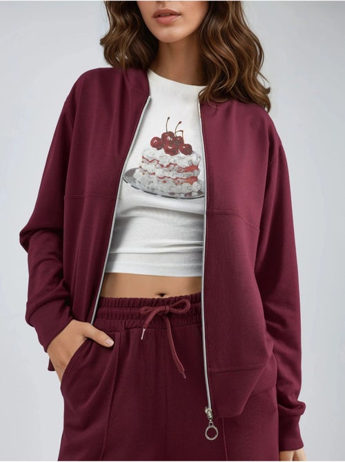 Ensemble deux pièces à capuche, taille haute et jambes larges - Kiabi