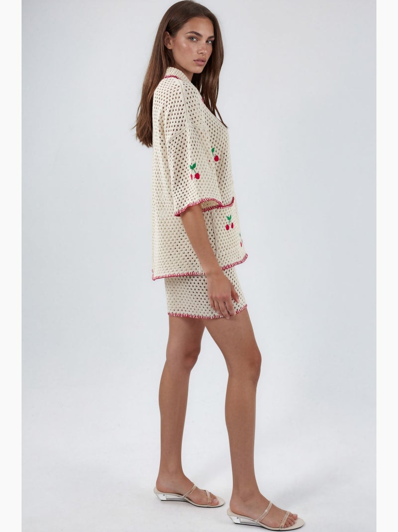 Ensemble deux pièces à col polo brodé hiccup Multicolore - Kiabi