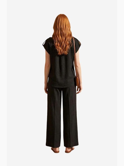 Ensemble deux pièces à jambes larges taille haute avec col de chemise my fashion - Kiabi Ensemble deux pièces à jambes larges taille haute avec col de chemise my fashion - Kiabi