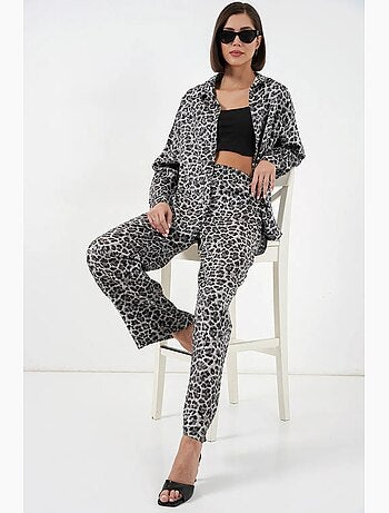 Ensemble deux pièces à motif léopard bdart