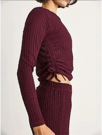 Ensemble deux pièces ajusté avec pantalon évasé lucci