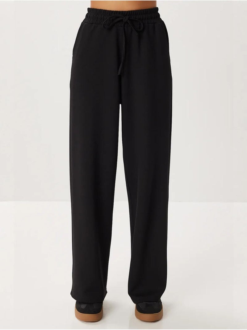 Ensemble deux pièces avec veste à détail poche et pantalon à jambes larges istanbul Noir - Kiabi
