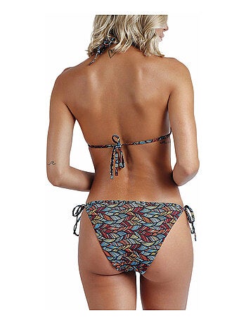 Ensemble deux pièces bikini triangle push-up Ethnic Feathers