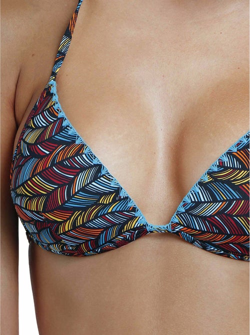 Ensemble deux pièces bikini triangle push-up Ethnic Feathers - Kiabi