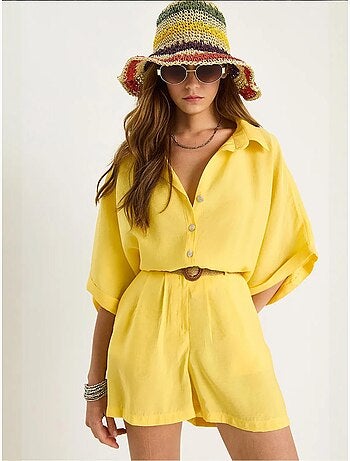 Ensemble deux pièces boutonné taille haute lucci