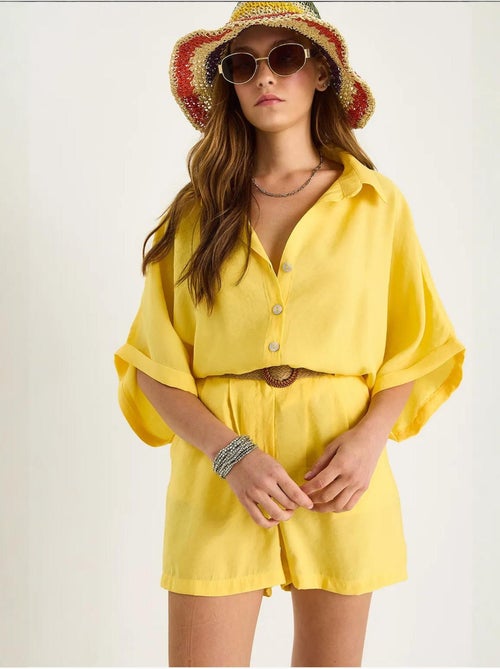 Ensemble deux pièces boutonné taille haute lucci - Kiabi Ensemble deux pièces boutonné taille haute lucci - Kiabi