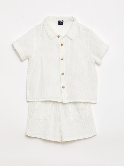 Ensemble deux pièces chemise + short - Kiabi